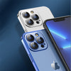 Luxury Square Silicon Clear Back Case With Camera Protection For iPhone Series