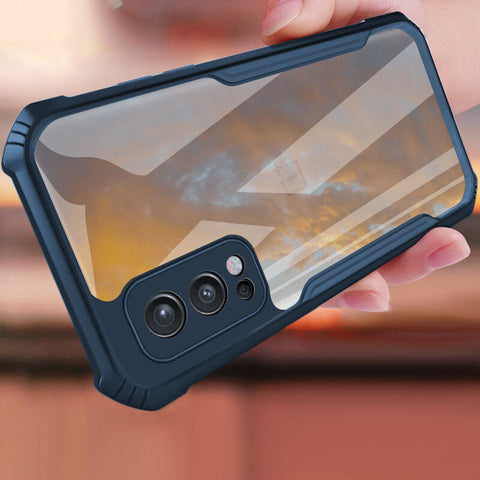 Anti-knock Heavy Duty Transparent Shockproof Bumper TPU + PC Back Case Cover for For OnePlus 9