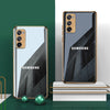 Premium Glossy Gold Edge Glass Back Case For Samsung Galaxy S20 FE