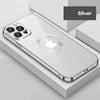 Premium Electroplated Square Silicon Clear Camera Protection Back Case Cover For iPhone 13 Pro Max