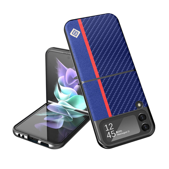 Premium Luxury Carbon Fiber Pattern Back Case for Samsung Galaxy Z Flip 3