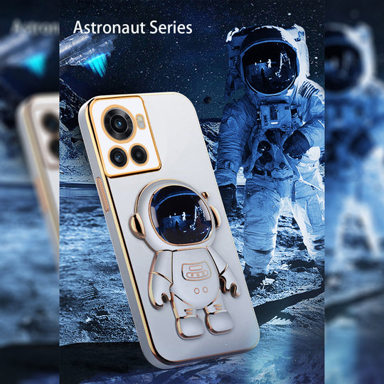Astronaut Luxurious Gold Edge Back Case For OnePlus 10R