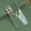 Deer Luxurious Gold Edge Glass Back Case For Oneplus 9 Pro