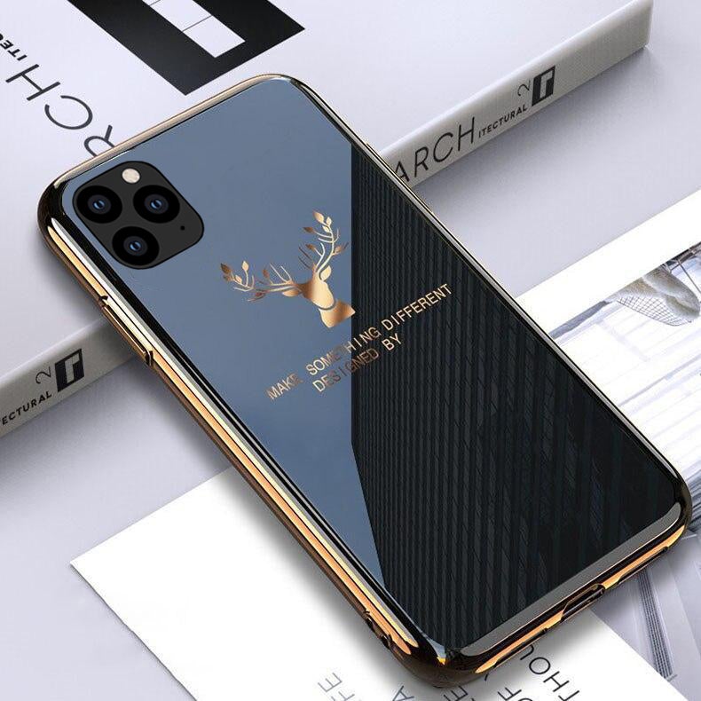 Gradient Deer Glass Back Case For iPhone 11 Pro Max