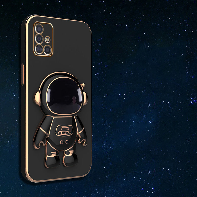 Astronaut Luxurious Gold Edge Back Case For Samsung Galaxy M51