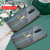 Luxury Golden Edges Deer Glass Back Case For Oneplus Series