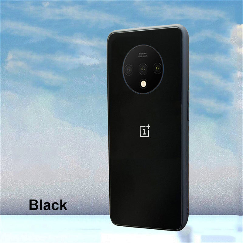 Special Edition Matte Finish Silicone Glass Back Case For Oneplus 7T - Premium Cases