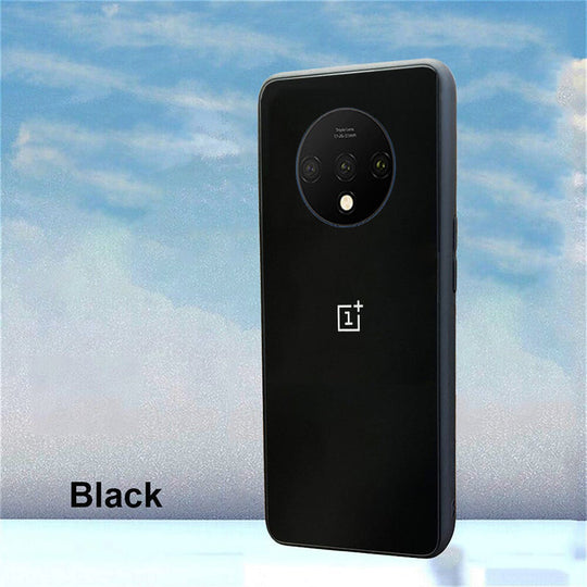 Special Edition Matte Finish Silicone Glass Back Case For Oneplus 7T - Premium Cases