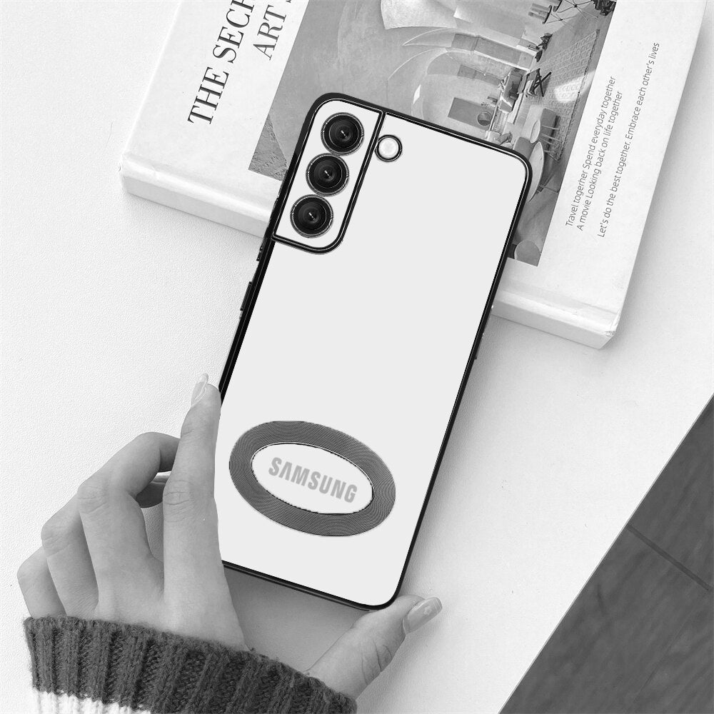Premium Electroplated Luxury Square Silicon Clear Logo Cut Camera Protection Back Case Cover For Samsung S22 Plus