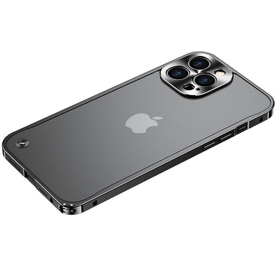 Premium Frosted Panel Armor Metal Lens Bumper Back Case without mag for iPhone 13 Pro Max