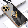 Luxury Premium Dual Shade Lion Back Case With Golden Edges For iPhone 14 Pro Max