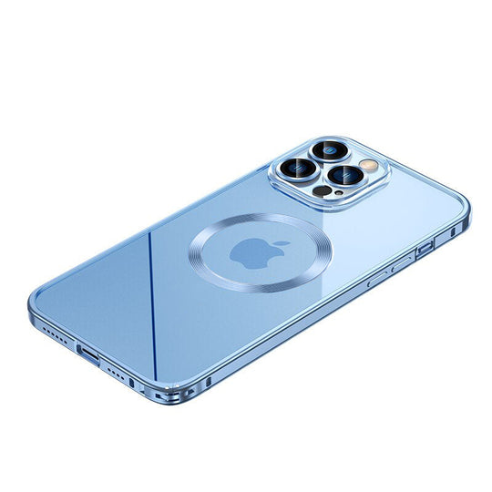 Premium Clear MagSafe Armor Metal Lens Bumper Back Case for iPhone 13 Pro Max