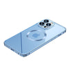 Premium Clear MagSafe Armor Metal Lens Bumper Back Case for iPhone