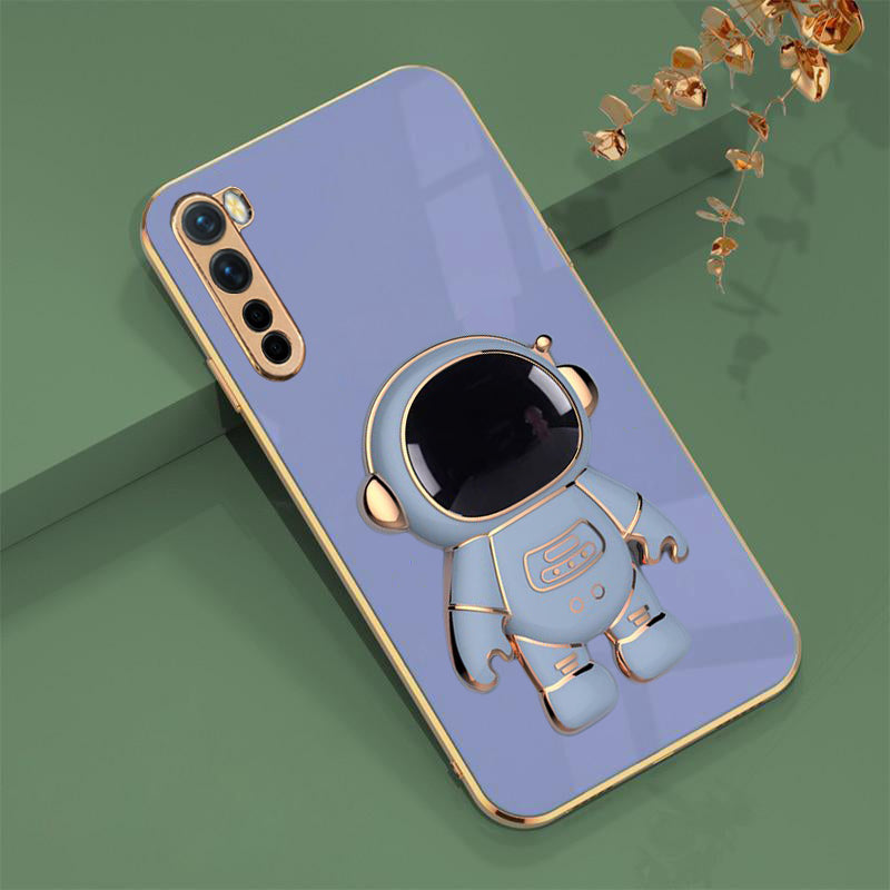 Astronaut Luxurious Gold Edge Back Case For Oneplus Nord