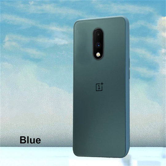 Special Edition Matte Finish Silicone Glass Back Case For Oneplus 7 - Premium Cases