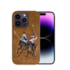 Santa Barbara Jockey Series Genuine Leather Brown Case For iPhone 14 Plus