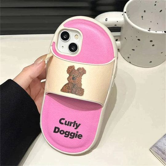 Cartoon Slipper Back Case For Apple iPhone 15