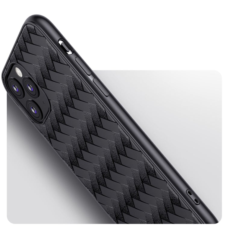 Joyroon Milan Series Cross Grid Pattern Case for iPhone 11 Series-Black