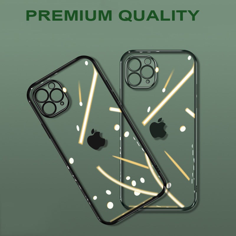 Luxury Square Clear Silicon Premium Case With Camera Protection For iPhone 11 Pro - planetcartonline