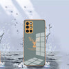 Luxury Golden Edges Deer Glass Back Case For Oneplus Series