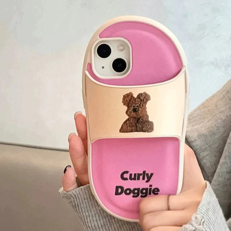 Cartoon Slipper Back Case For Apple iPhone 15 Pro