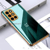 Luxury Glossy Gold Edge Glass Back Case For Oneplus 9R