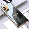 Glossy Gold Edge Glass Back Case For Samsung M51