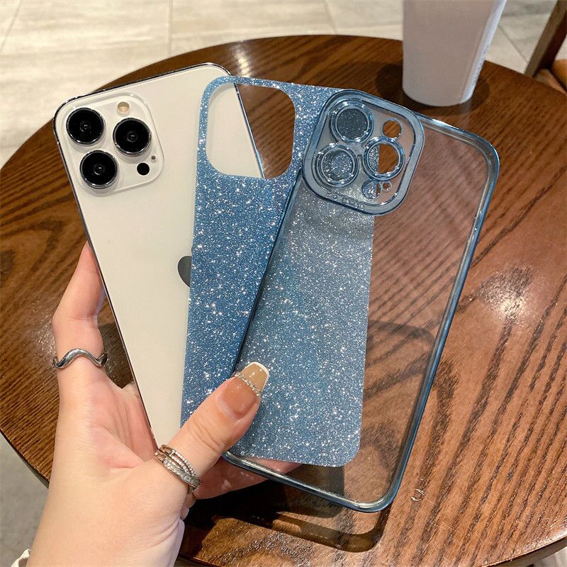 Luxury Glitter Transparent Bumper Back Case for iPhone 13 Pro Max