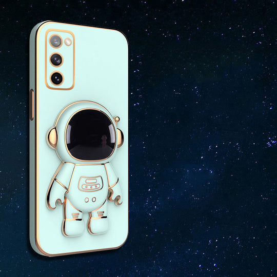 Astronaut Luxurious Gold Edge Back Case For Samsung Galaxy S20 FE