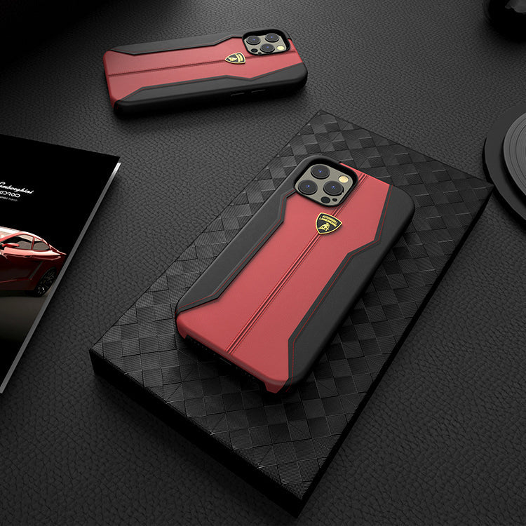 Huracan D1 Genuine Leather Lamborghini Case for Apple iPhone 14 Pro Max
