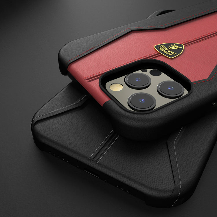 Huracan D1 Genuine Leather Lamborghini Case for Apple iPhone 14 Pro