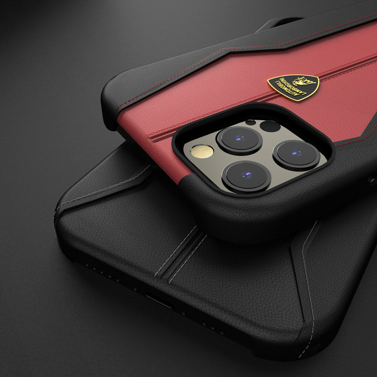 Huracan D1 Genuine Leather Hard Lamborghini Case for Apple iPhone 13 Pro