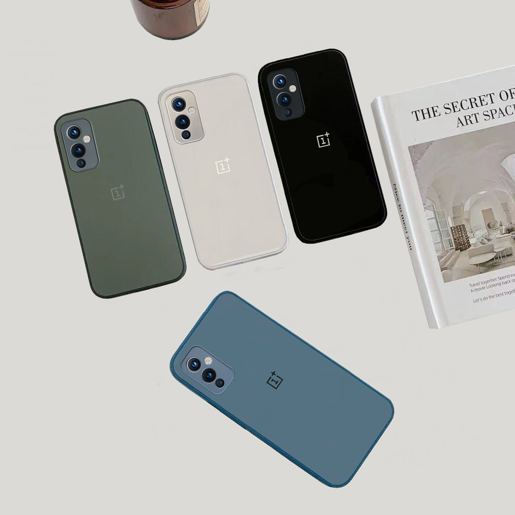 Special Edition Matte Finish Silicone Glass Back Case For Oneplus 9 - Premium Cases