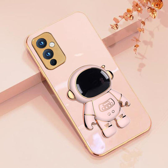 Astronaut Luxurious Gold Edge Back Case For Oneplus 9