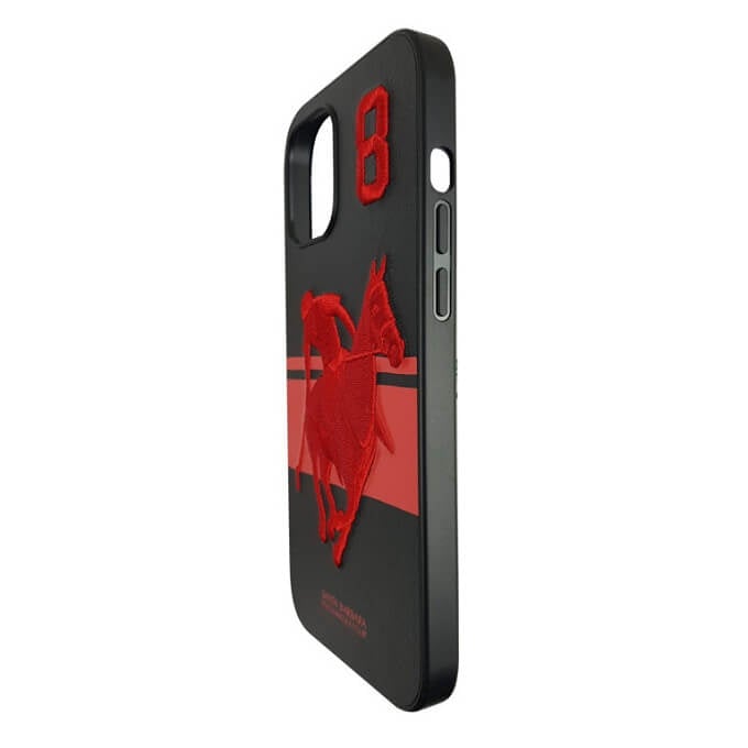 Santa Barbara Garner Series Genuine Leather Black Case For iPhone 13 - planetcartonline