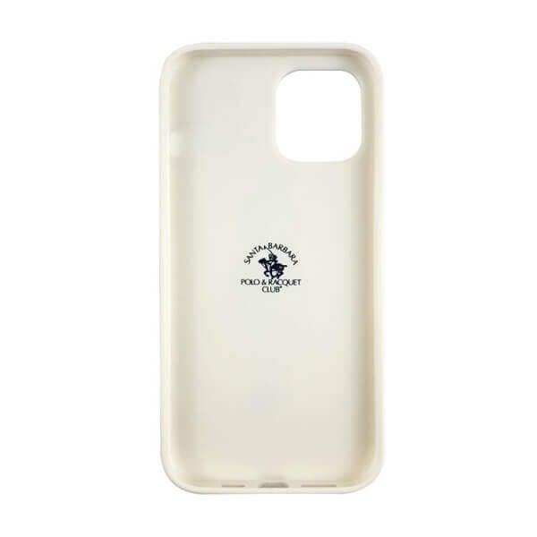 Santa Barbara Garner Series Genuine Leather White Case For iPhone 13 - planetcartonline