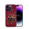 Santa Barbara Jockey Series Genuine Leather Red Case For iPhone 14 Pro
