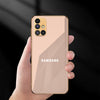 Glossy Gold Edge Glass Back Case For Samsung M51