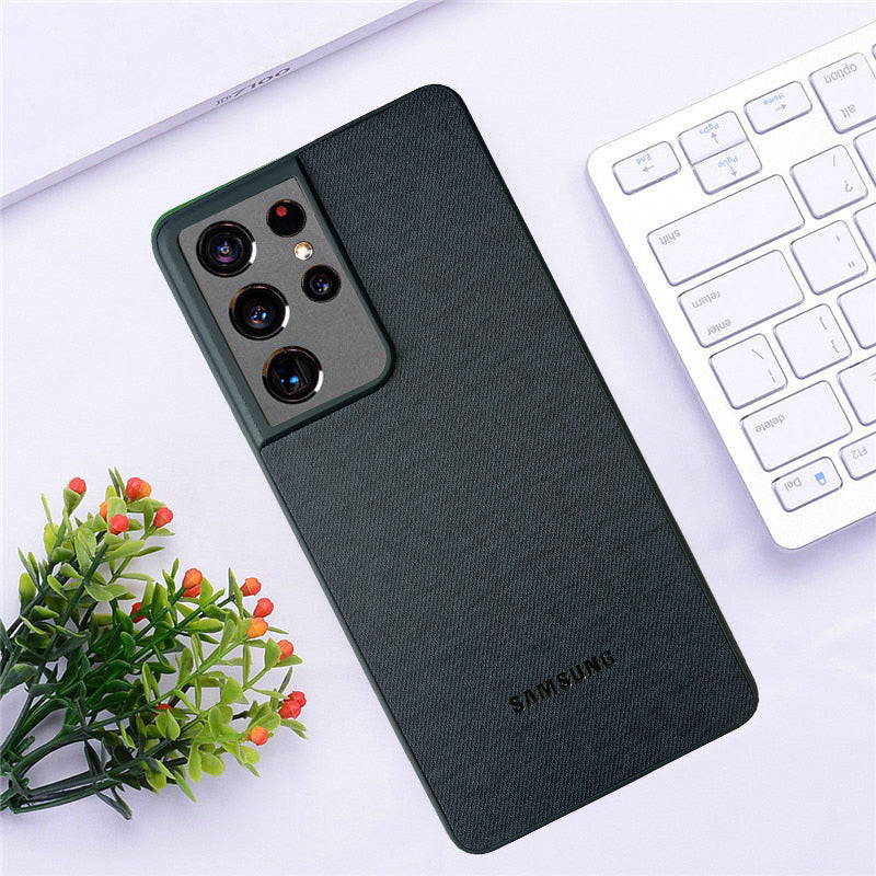 Cloth Pattern Inspiration Soft Sleek Silicon Case For S21 Ultra