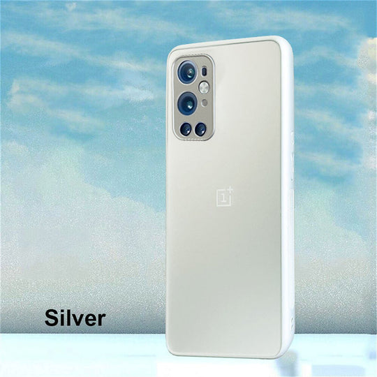 Special Edition Matte Finish Silicone Glass Back Case For Oneplus 9 Pro - Premium Cases