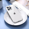 Luxury Square Silicon Clear Back Case With Camera Protection For iPhone Series