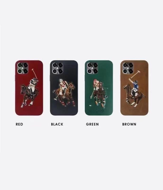 Santa Barbara Jockey Series Genuine Leather Case For iPhone 13 - planetcartonline