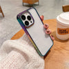 Transparent Heavy Duty Shining Gradient Back Case Cover for iPhone 13 Pro