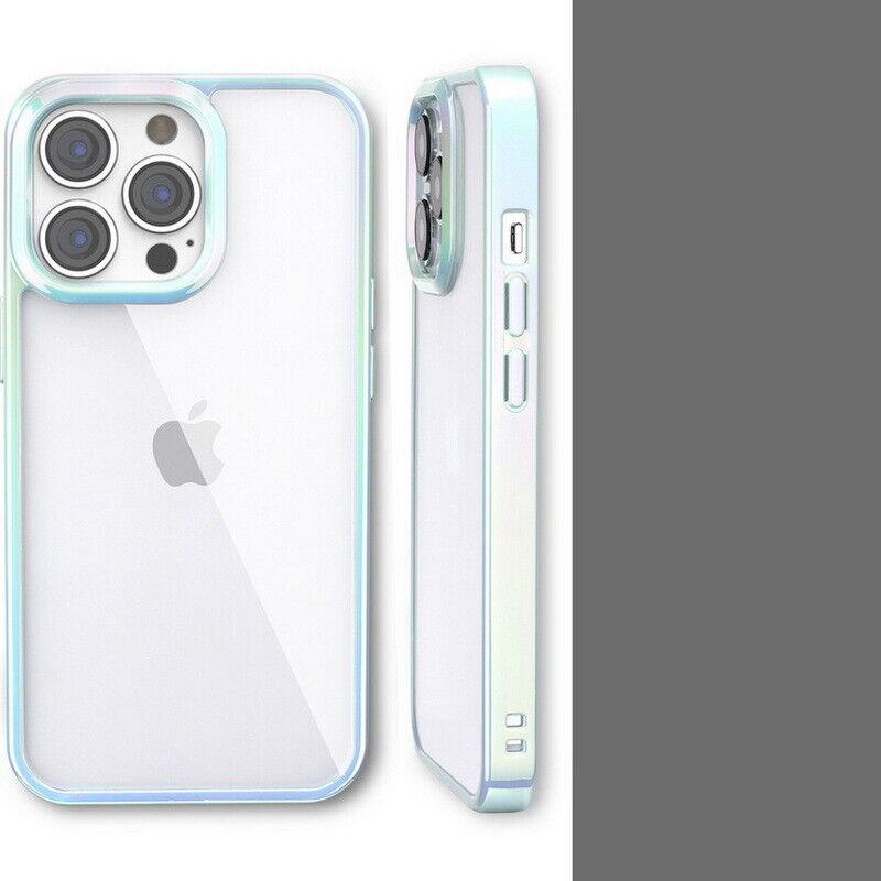 Transparent Heavy Duty Shining Gradient Back Case Cover for iPhone 13 Pro