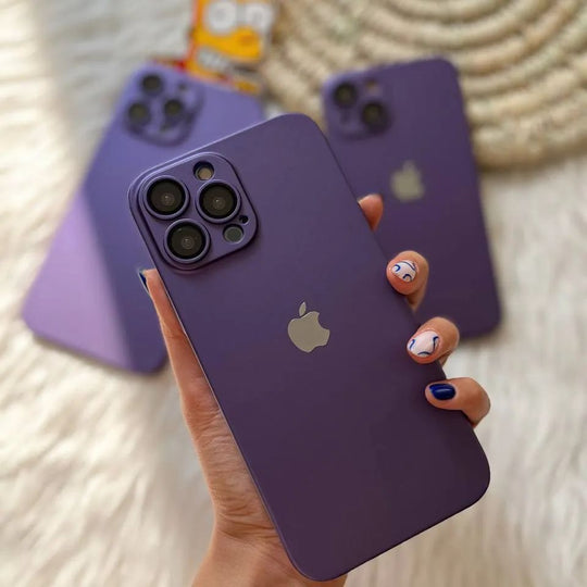Luxurious Matte Thin Back Case With Shinning Logo For iPhone
