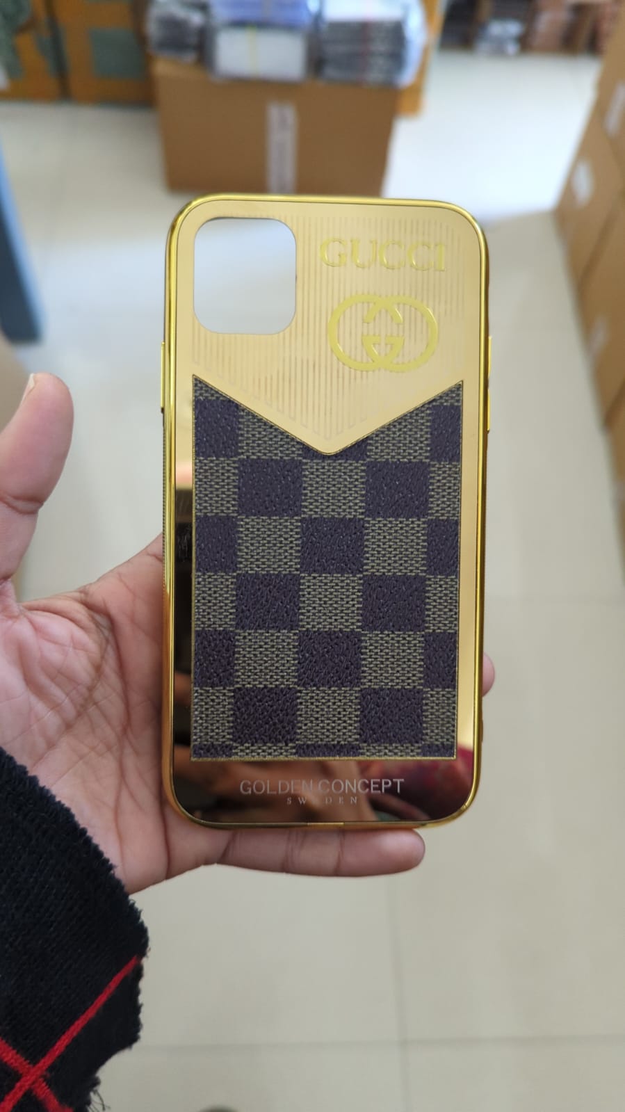 Premium Golden Luxury Back Case For iPhone 11
