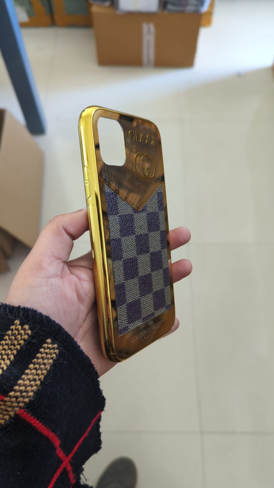 Premium Golden Luxury Back Case For iPhone 12 Pro