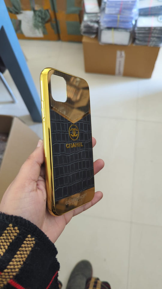 Premium Golden Luxury Back Case For iPhone 12 Pro Max