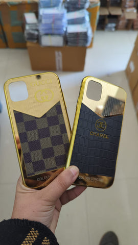 CHANEL White Gold Luxury Back case For iPhone