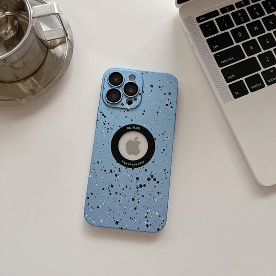 Luxury Matte Polycarbonate Dot Case Logo Visiblility Case For iPhone 14 Series